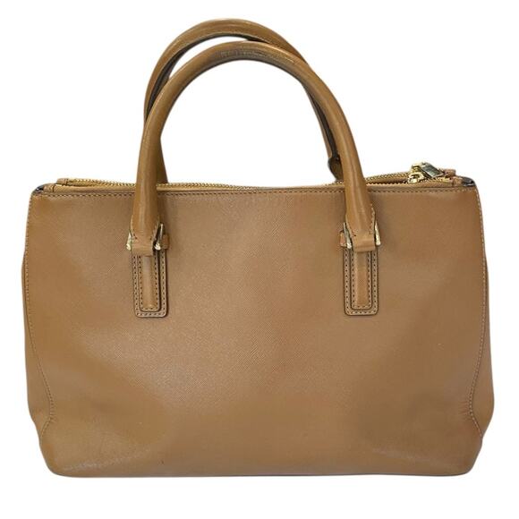 TORY BURCH Saffiano Leather Robinson Double Zip Tigers Eye Saffiano purse - Picture 8 of 15